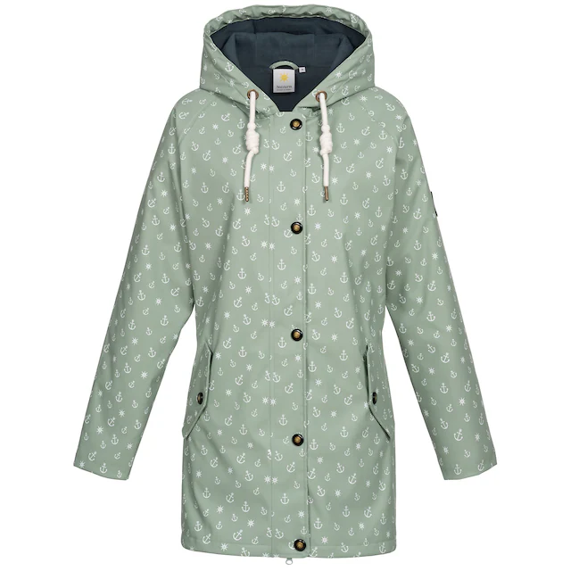 ankerglut Regenjacke »Friesennerz #ankerglutwolke Regenmantel, Longjacket« mit Kapuze auch in Großen Größen erhältlich