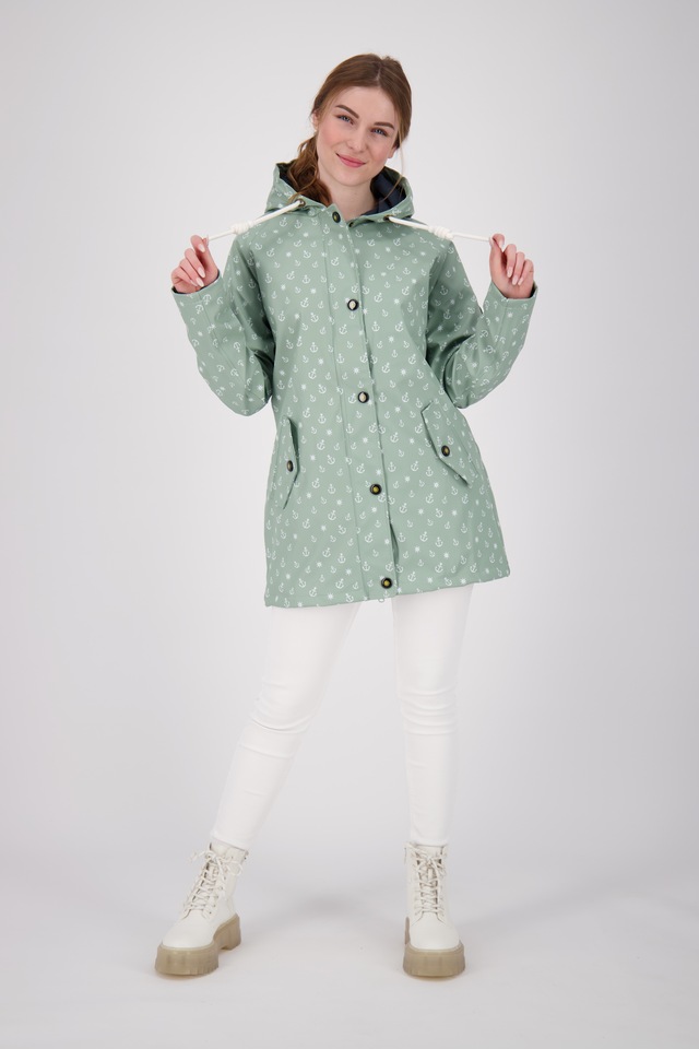ankerglut Regenjacke »Friesennerz #ankerglutwolke Regenmantel, Longjacket« mit Kapuze auch in Großen Größen erhältlich