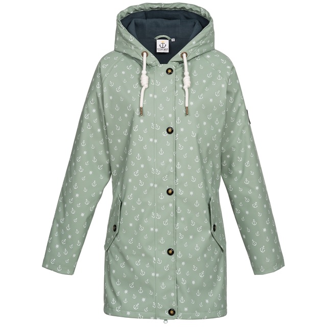 ankerglut Regenjacke »Friesennerz #ankerglutwolke Regenmantel, Longjacket« mit Kapuze auch in Großen Größen erhältlich