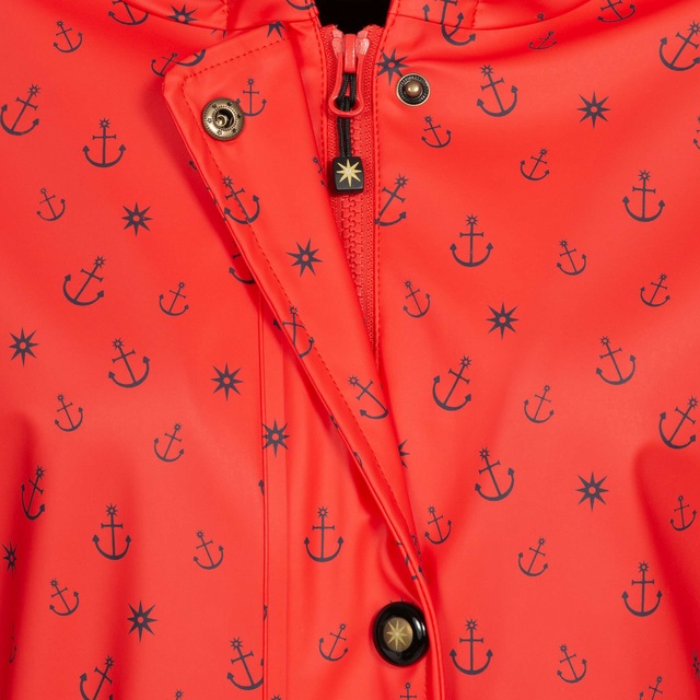 ankerglut Regenjacke »Friesennerz #ankerglutwolke Regenmantel, Longjacket« mit Kapuze auch in Großen Größen erhältlich