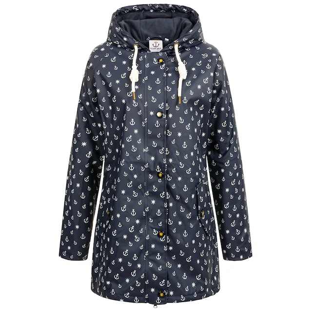 ankerglut Regenjacke »Friesennerz #ankerglutwolke Regenmantel, Longjacket« mit Kapuze auch in Großen Größen erhältlich