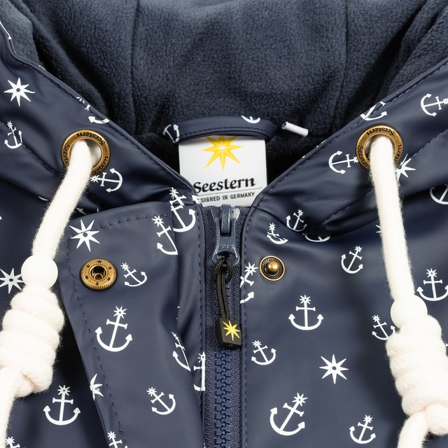 ankerglut Regenjacke »Friesennerz #ankerglutwolke Regenmantel, Longjacket« mit Kapuze auch in Großen Größen erhältlich