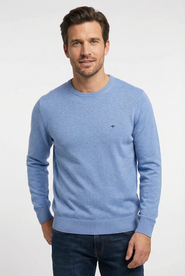 FYNCH-HATTON Strickpullover »FYNCH-HATTON Langarmpullover« mit Logostickerei