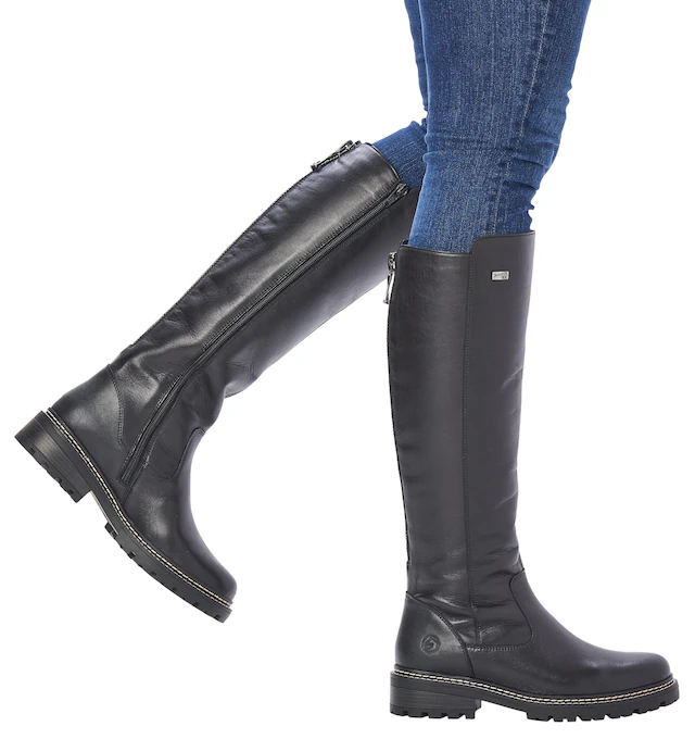 Remonte Stiefel , Blockabsatz, Businesschuh, Langschaftstiefel Innenreißverschluss