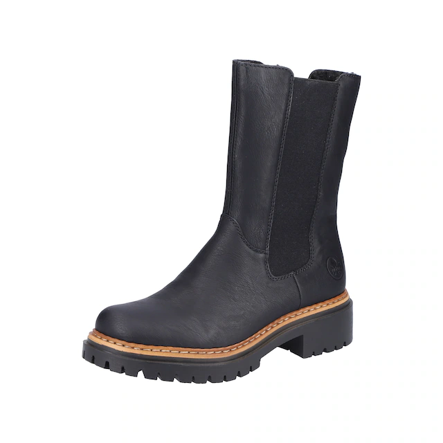 Rieker Chelseaboots Stiefelette, Boots mit breitem Stretch an der Seite