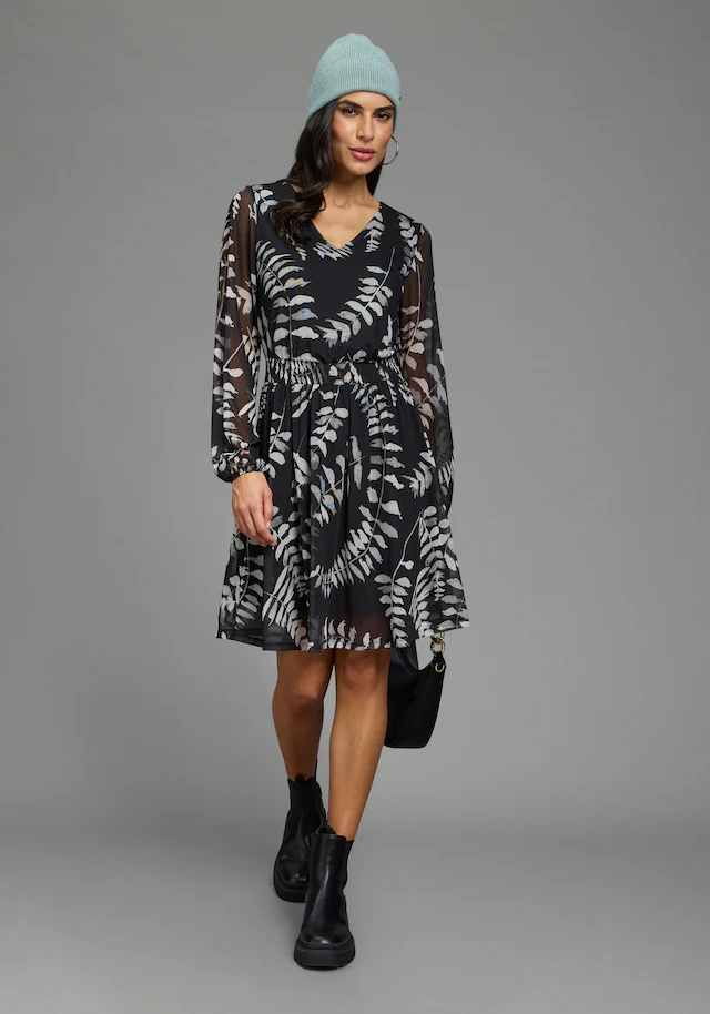 Laura Scott Meshkleid Meshkleid, elastisches Material, taillierte Passform, elastischer Bund