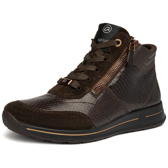 Ara Schnürboots »OSAKA« Herbstboots, mit beidseitigen Reißverschlüssen, H-Weite (=sehr weit)