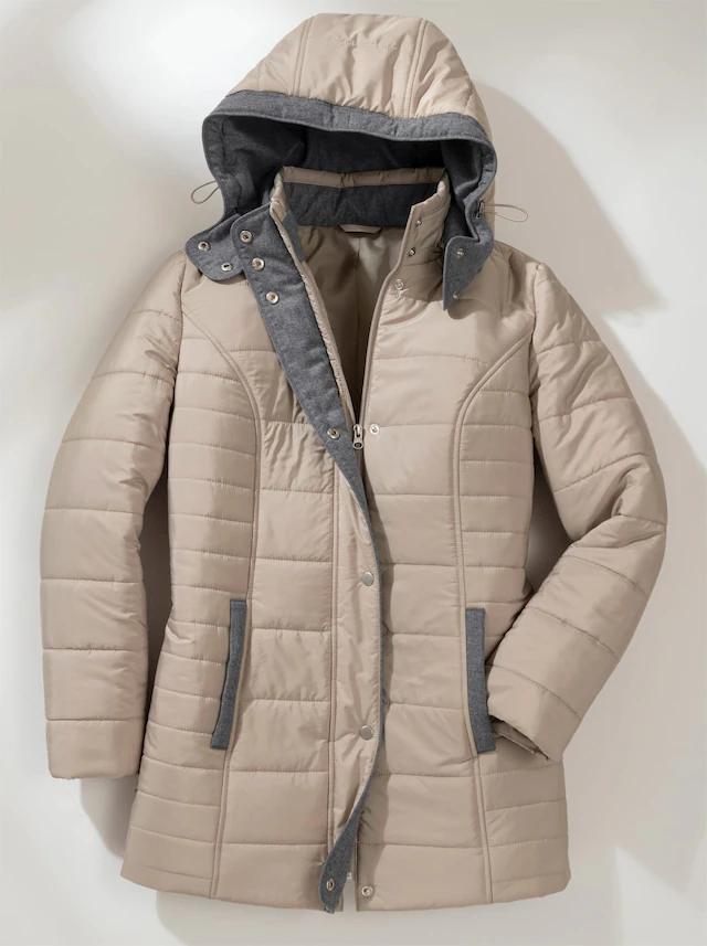 Classic Basics Steppjacke mit Kapuze