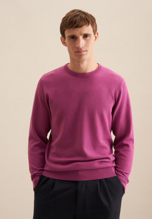 seidensticker Strickpullover »Schwarze Rose« 1/1 Rundhals Uni