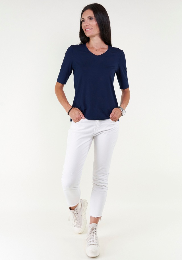 Seidel Moden V-Shirt mit Halbarm aus softem Material, MADE IN GERMANY