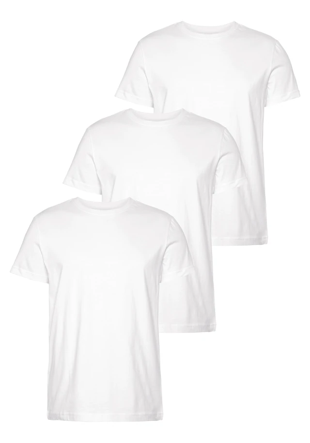 AJC T-Shirt 3er-Pack, lockere Passform, Basic-Stil