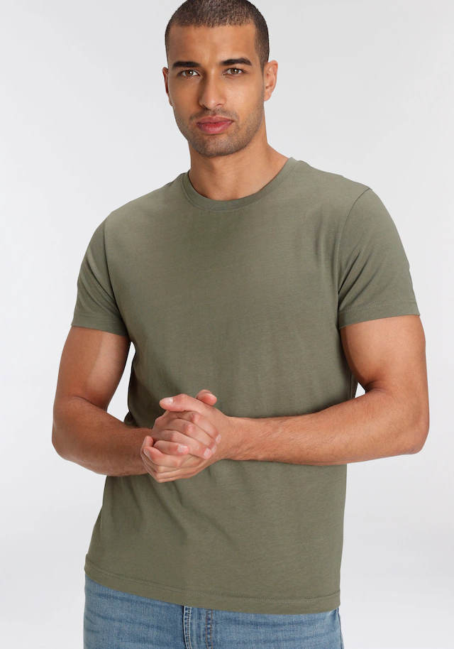 AJC T-Shirt 3er-Pack, lockere Passform, Basic-Stil