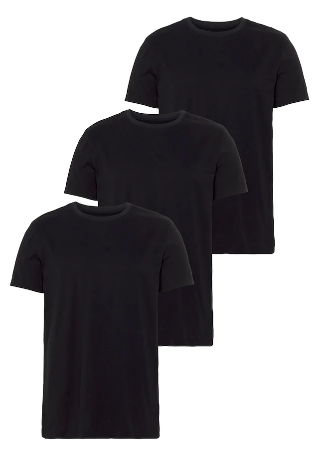 AJC T-Shirt 3er-Pack, lockere Passform, Basic-Stil