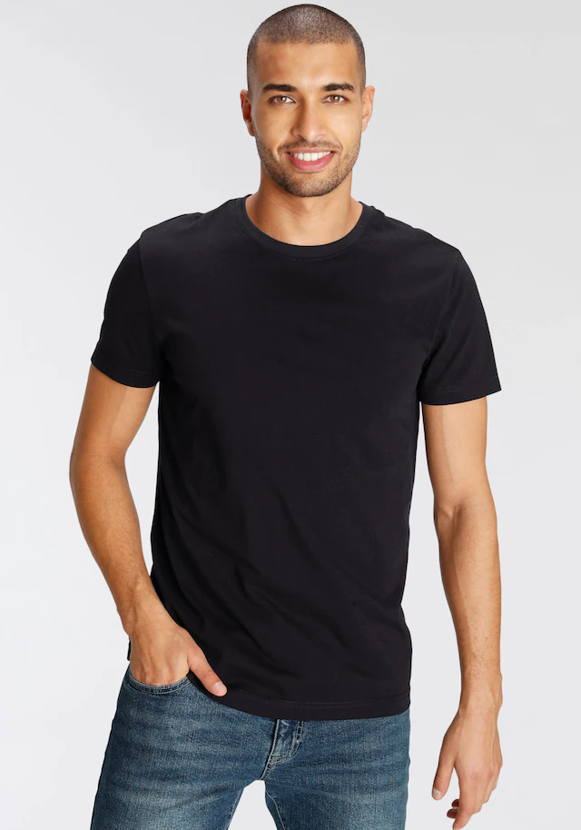 AJC T-Shirt 3er-Pack, lockere Passform, Basic-Stil