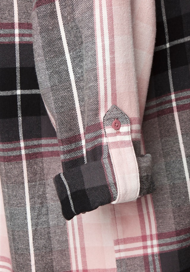 Buffalo Hemdbluse »aus weichem Flanell mit Karomuster« lässiges Karohemd, Karobluse aus Baumwolle, Westernbluse, Flanellhemd