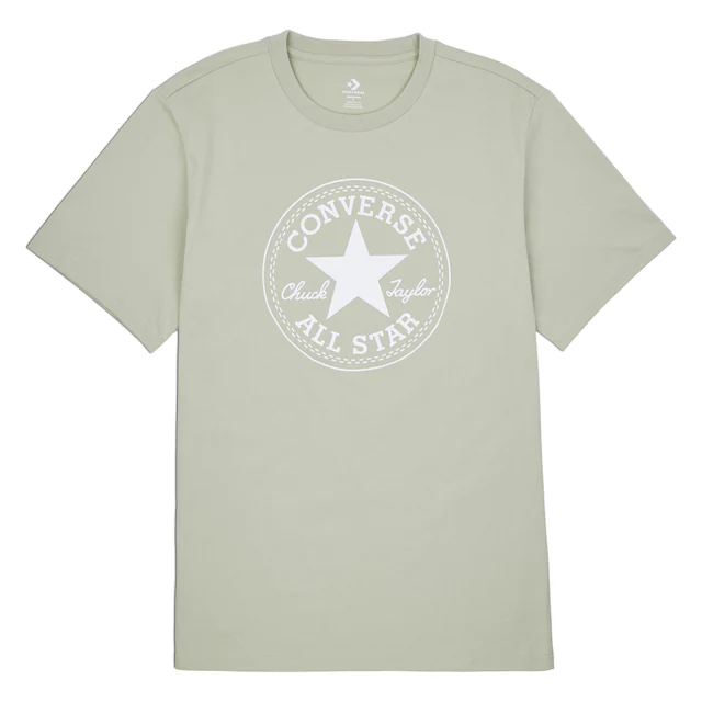 Converse T-Shirt »CONVERSE GO-TO ALL STAR PATCH STANDARD-FIT T-SHIRT« mit Rundhalsausschnitt, Kurzarm-Design, aus Baumwolle