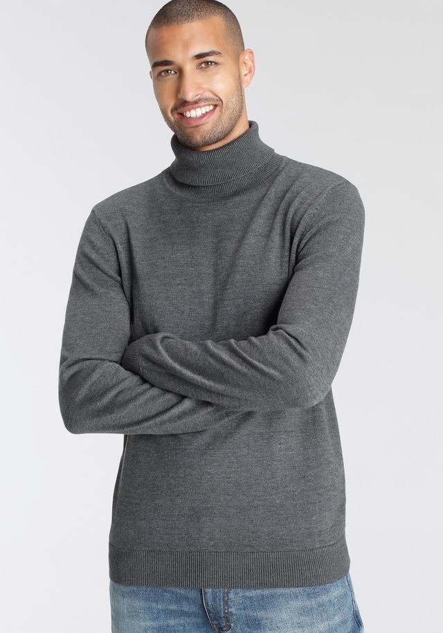 AJC Rollkragenpullover mit Rollkragen aus Rippstrick