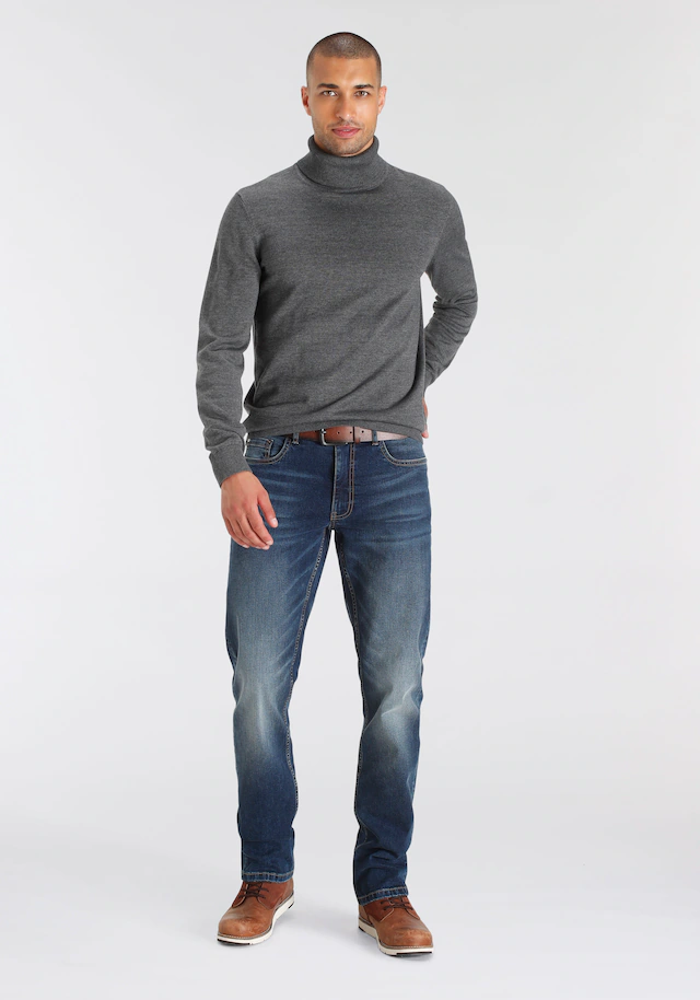 AJC Rollkragenpullover mit Rollkragen aus Rippstrick