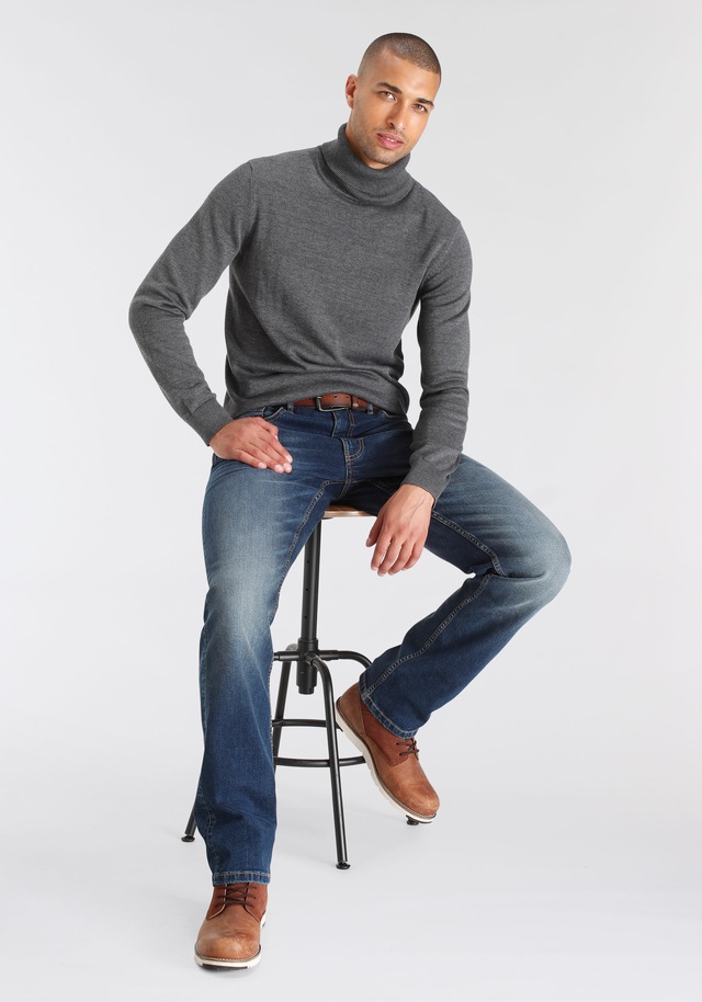 AJC Rollkragenpullover mit Rollkragen aus Rippstrick