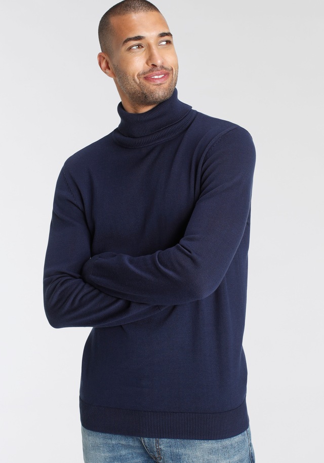 AJC Rollkragenpullover mit Rollkragen aus Rippstrick