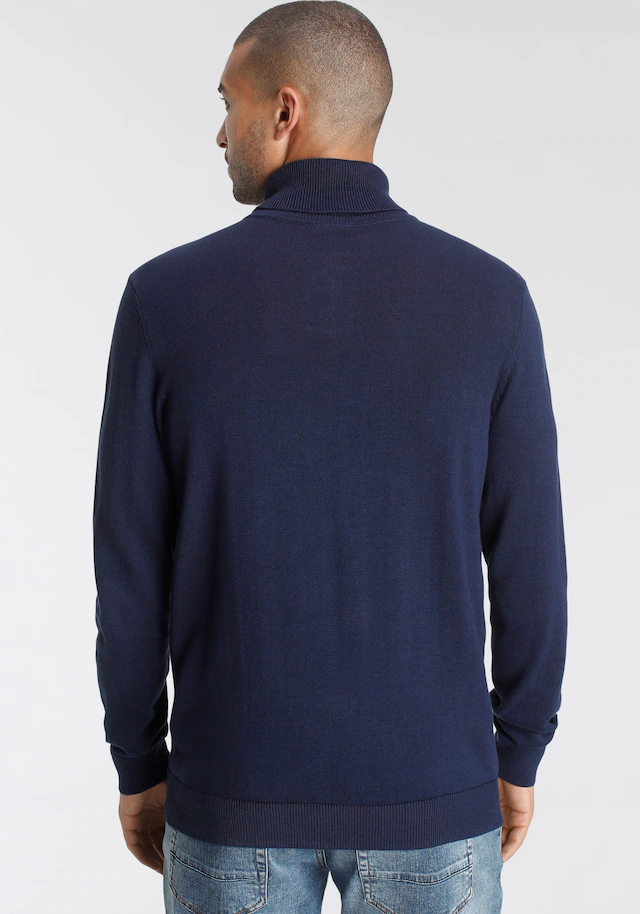 AJC Rollkragenpullover mit Rollkragen aus Rippstrick