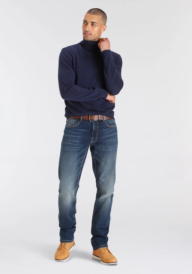 AJC Rollkragenpullover mit Rollkragen aus Rippstrick
