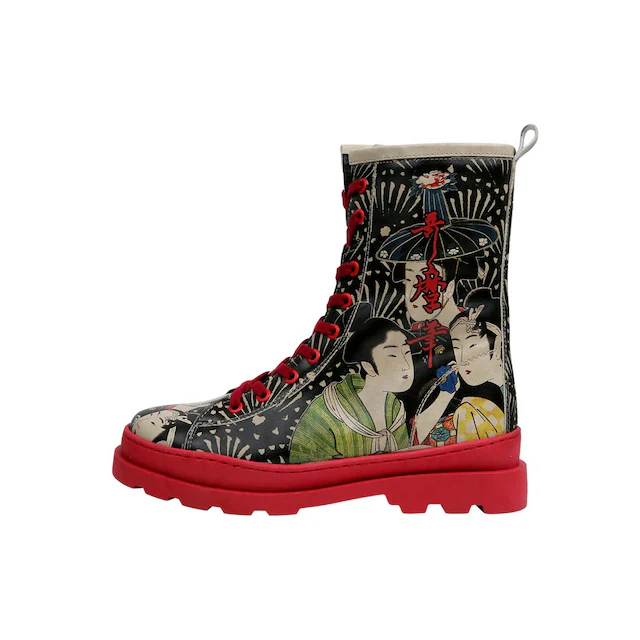 DOGO Stiefelette »Gisele Schnürstiefel Boots Let's Find A Place To Get Lost Damen« Handgefertigt