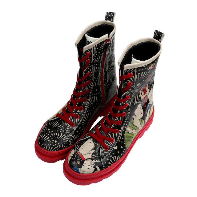 DOGO Stiefelette »Gisele Schnürstiefel Boots Let's Find A Place To Get Lost Damen« Handgefertigt