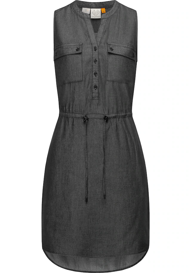 Ragwear Shirtkleid »Roisin Denim« Ohne Taschen stylisches Sommerkleid mit Bindeband