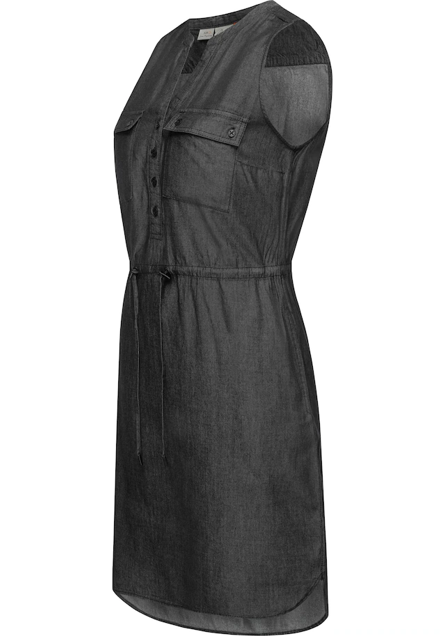 Ragwear Shirtkleid »Roisin Denim« Ohne Taschen stylisches Sommerkleid mit Bindeband