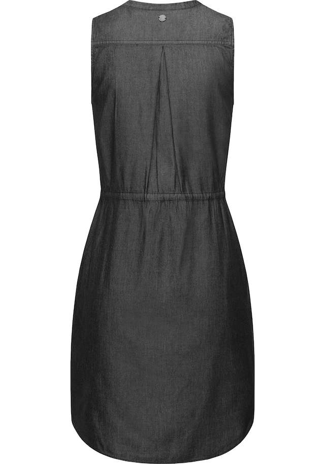 Ragwear Shirtkleid »Roisin Denim« Ohne Taschen stylisches Sommerkleid mit Bindeband