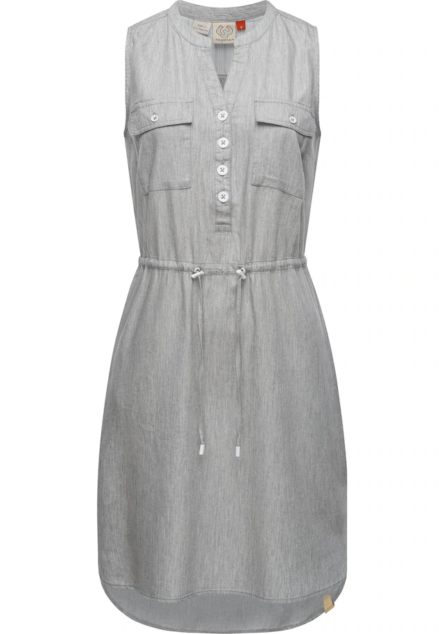 Ragwear Shirtkleid »Roisin Denim« Ohne Taschen stylisches Sommerkleid mit Bindeband