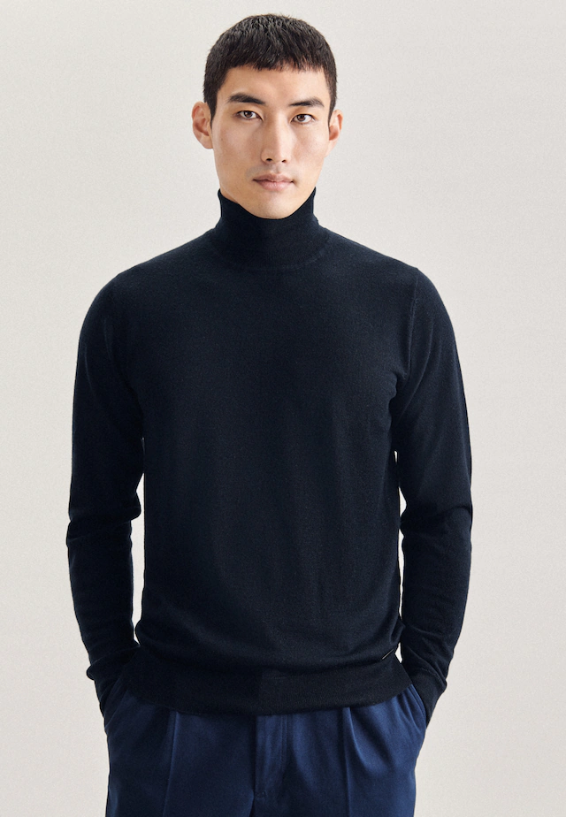 seidensticker Strickpullover »Schwarze Rose« 1/1 Rollkragen Uni