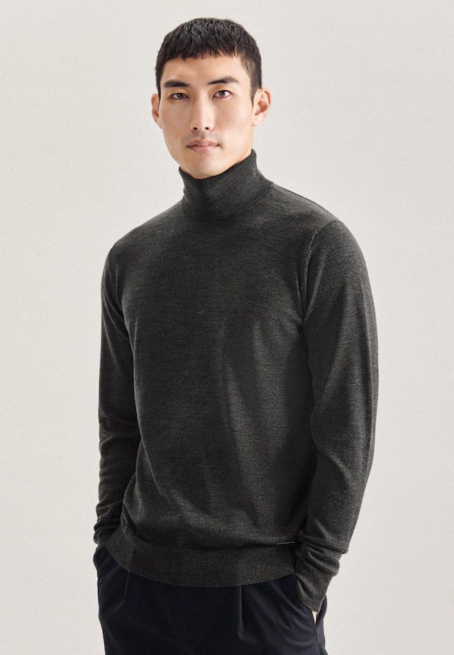 seidensticker Strickpullover »Schwarze Rose« 1/1 Rollkragen Uni