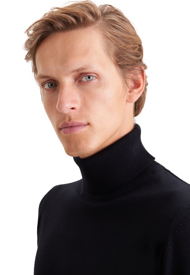 seidensticker Strickpullover »Schwarze Rose« 1/1 Rollkragen Uni