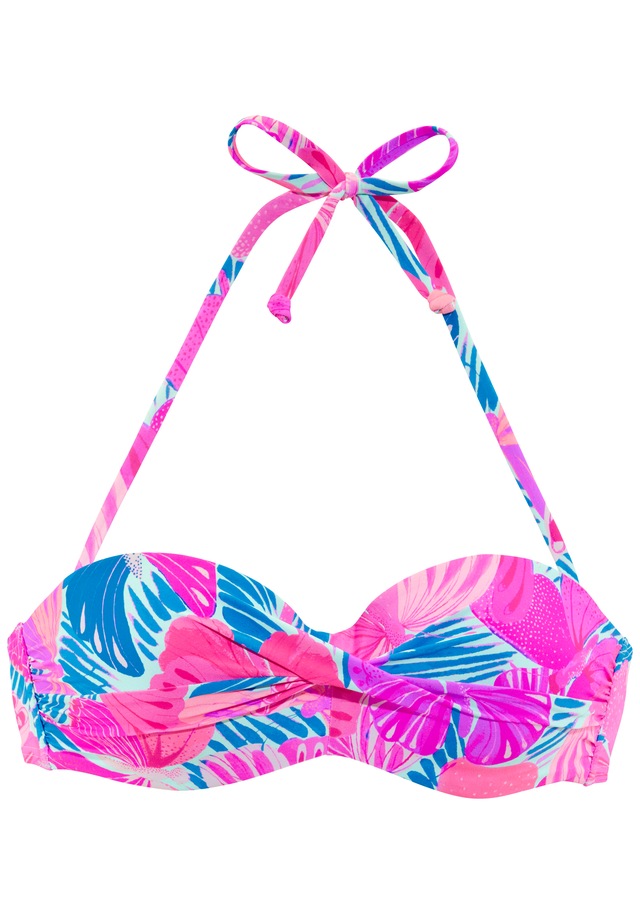 Sunseeker Bügel-Bandeau-Bikini-Top mit Schmetterling-Design
