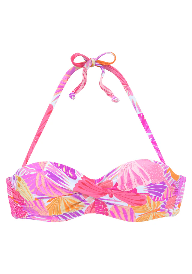Sunseeker Bügel-Bandeau-Bikini-Top mit Schmetterling-Design