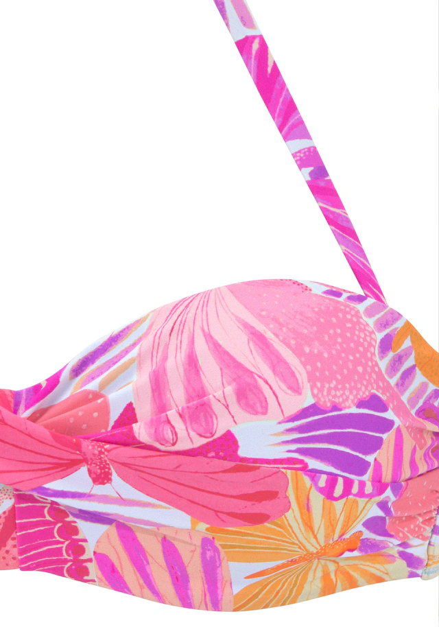 Sunseeker Bügel-Bandeau-Bikini-Top mit Schmetterling-Design