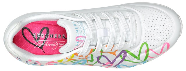 Skechers Sneaker »UNO - HIGHLIGHT LOVE« , Freizeitschuh, Halbschuh, Schnürschuh mit Herzchen-Print
