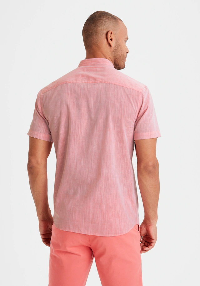 H.I.S Kurzarmhemd », sommerliches Strukturhemd« Regular Fit, Stehkragenhemd mit Brusttasche, reine Baumwolle