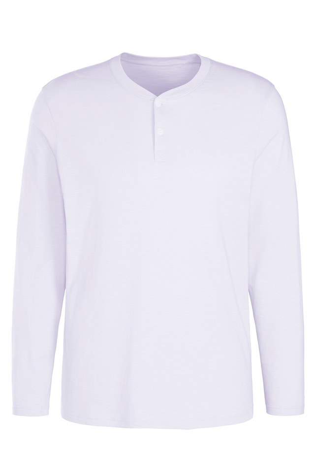H.I.S Langarmshirt »- Henleyshirt langarm« Langarm, Shirt mit Knopfleiste aus strukturierter Baumwoll-Qualität