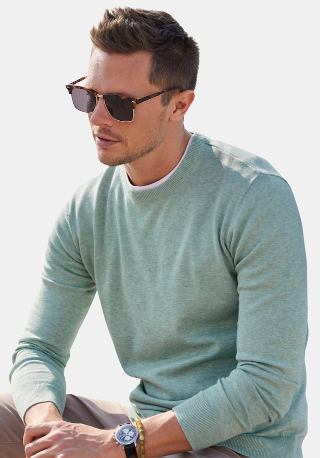 H.I.S Strickpullover Regular Fit, Langarm, Pullover aus Feinstrick, Baumwollmischung