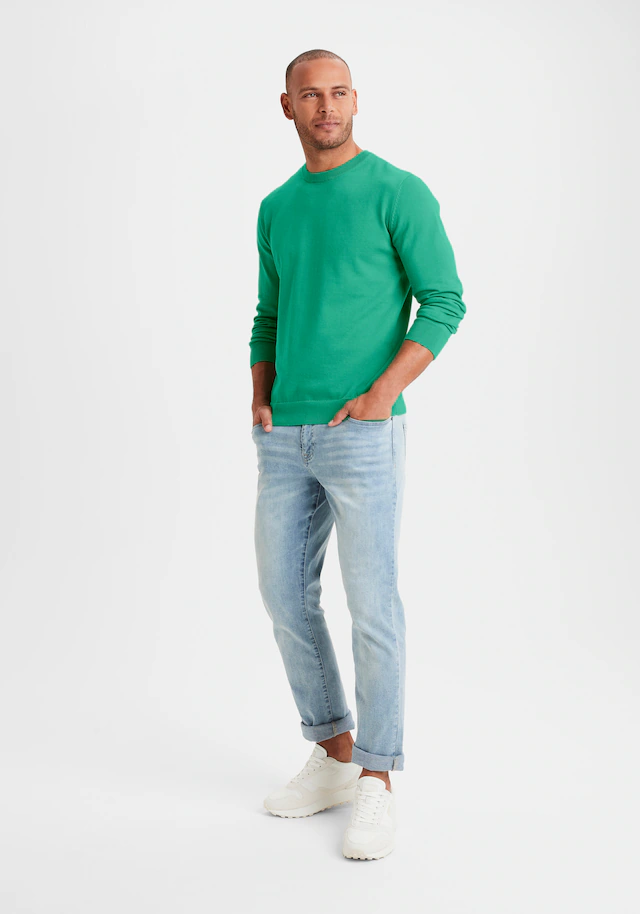 H.I.S Strickpullover Regular Fit, Langarm, Pullover aus Feinstrick, Baumwollmischung
