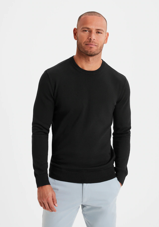 H.I.S Strickpullover Regular Fit, Langarm, Pullover aus Feinstrick, Baumwollmischung