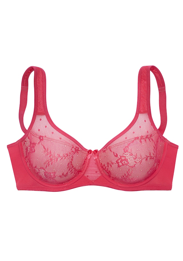 Nuance by Lascana Minimizer-BH mit Bügel, gemoldet mit floraler Spitze – ideal für große Größen