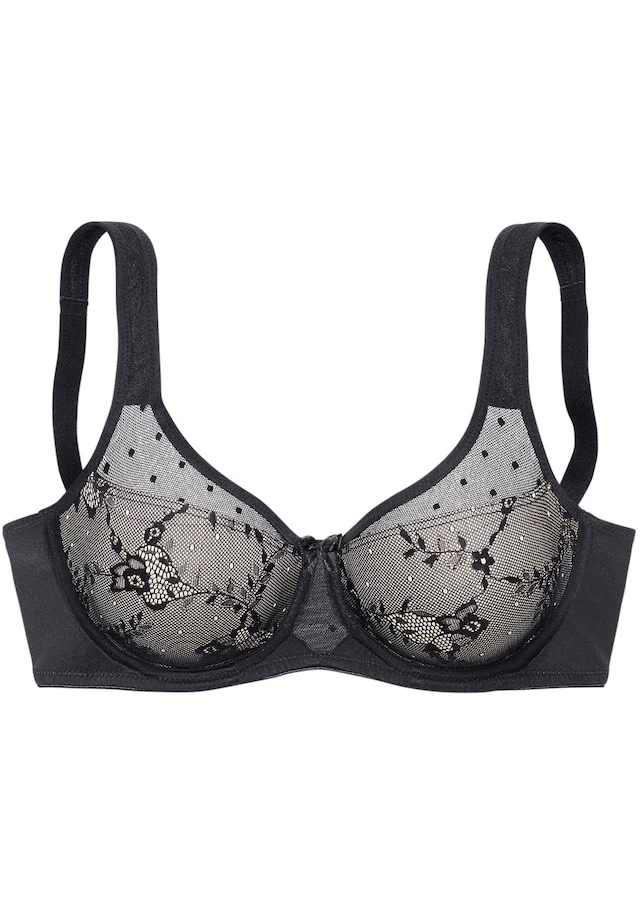 Nuance by Lascana Minimizer-BH mit Bügel, gemoldet mit floraler Spitze – ideal für große Größen