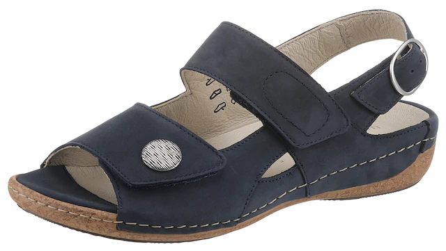 Waldläufer Riemchensandale »HELIETT« , Sommerschuh, Sandalette, Keilabsatz, mit Wechselfußbett, H-Weite