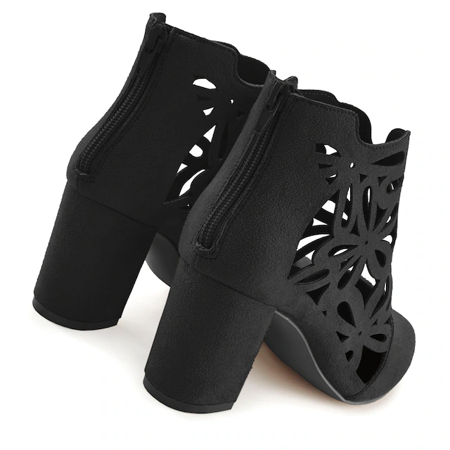 LASCANA High-Heel-Stiefelette »Ankle Boot, Stiefelette, Stiefel,« mit eleganter Spitze und Blockabsatz