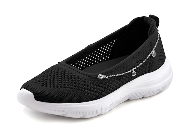 LASCANA Sneaker »Slip-On-Sneaker, Freizeitschuh, Slipper,« Ballerina, Halbschuhe zum Reinschlüpfen VEGAN