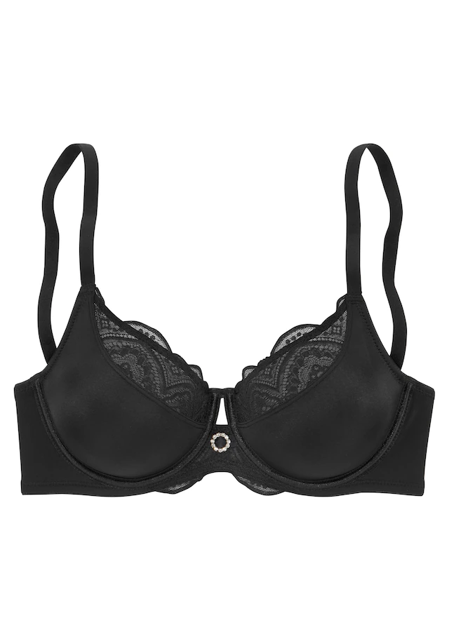 Nuance by Lascana Minimizer-BH mit Bügel & hübschem Schmuckaccessoire – ideal für große Größen